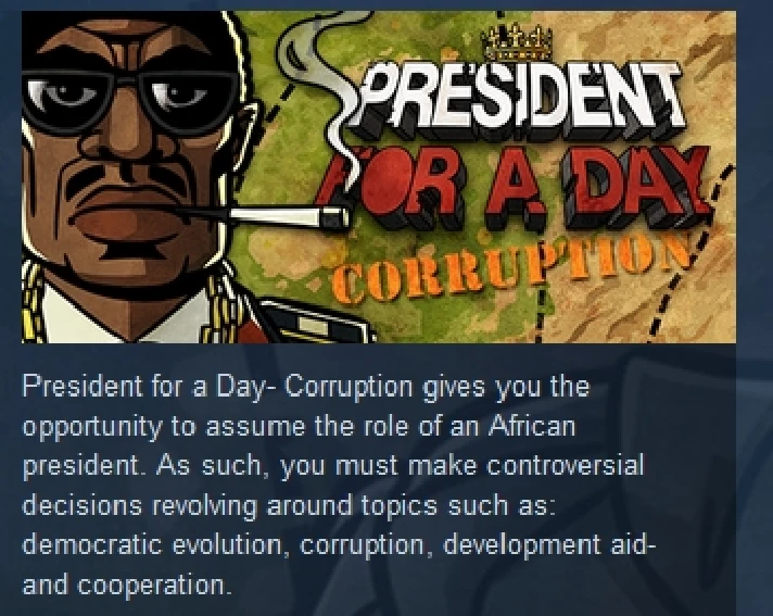 President for a Day Corruption STEAM KEY REGION FREE