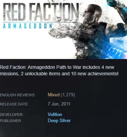 STEAM KEY - Red Faction®: Armageddon™ - [РФ + REGION FREE/GLOBAL] - Автодоставка