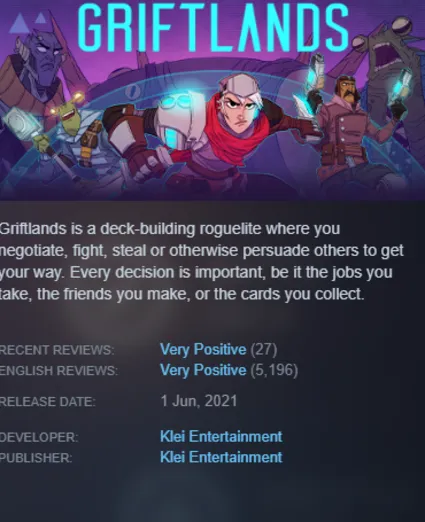 STEAM KEY - Griftlands - [РФ + REGION FREE/GLOBAL] - Автодоставка