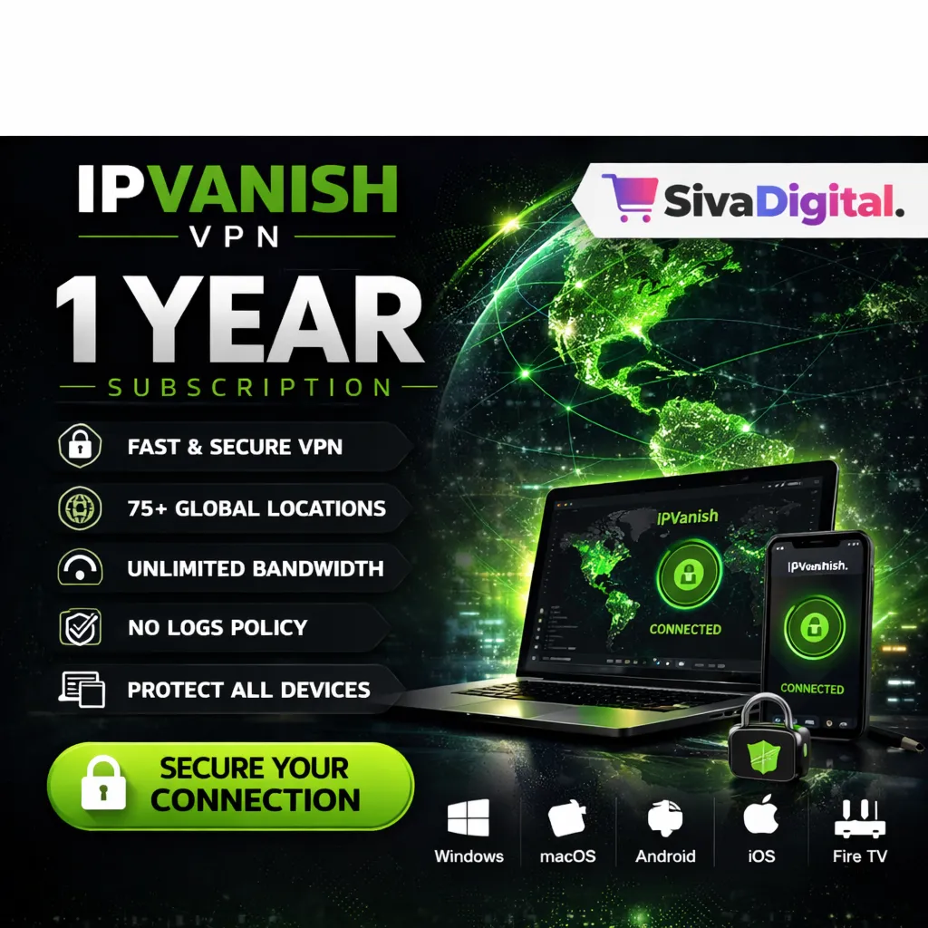 IPvanish vpn 1 Year Warranty  - 4 devices