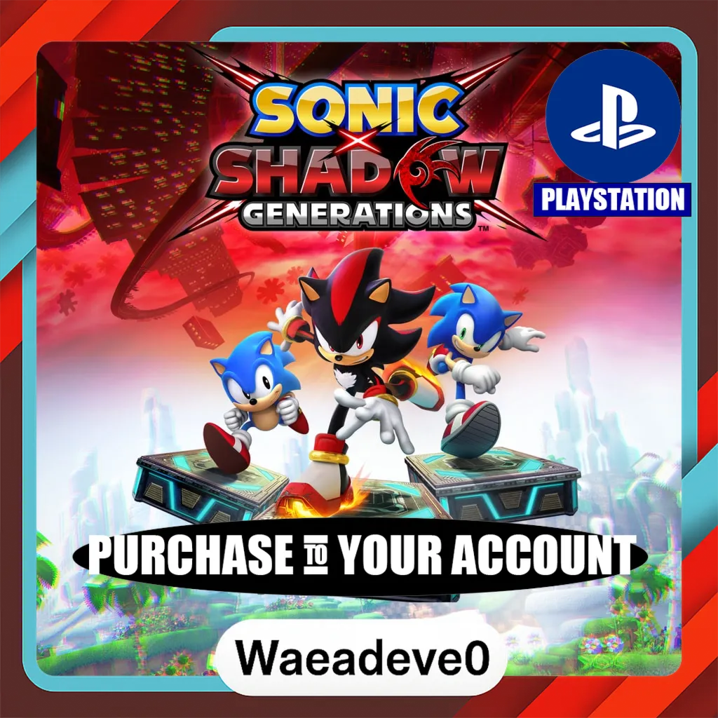SONIC X SHADOW GENERATIONS PS4 & PS5 – PlayStation (PSN) – Purchase in Your Account
