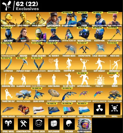 FN OG STW 💎 (ALL PLATFORMS) • 100 skins + 🎁