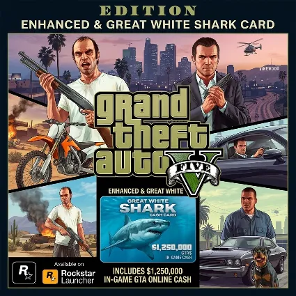 Grand Theft Auto V Enhanced  Great White Shark Card (RockStar Ключ)