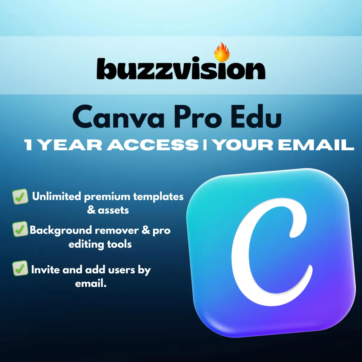 Canva Pro Edu Access | 6 Months | On your Email