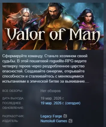 Valor of Man АВТОДОСТАВКА STEAM РОССИЯ