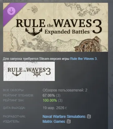Rule the Waves 3: Expanded Battles DLC АВТОДОСТАВКА STEAM РОССИЯ