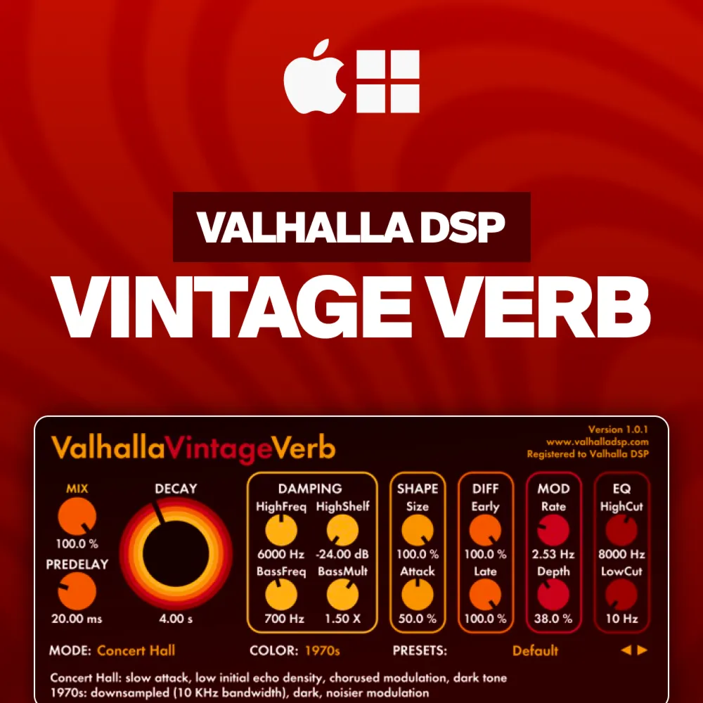 Valhalla DSP VintageVerb [КЛЮЧ АКТИВАЦИИ] Автовыдача