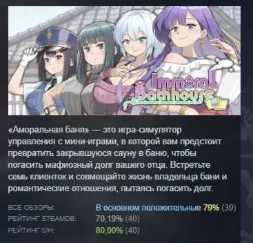 Immoral-Bathhouse АВТОДОСТАВКА STEAM РОССИЯ