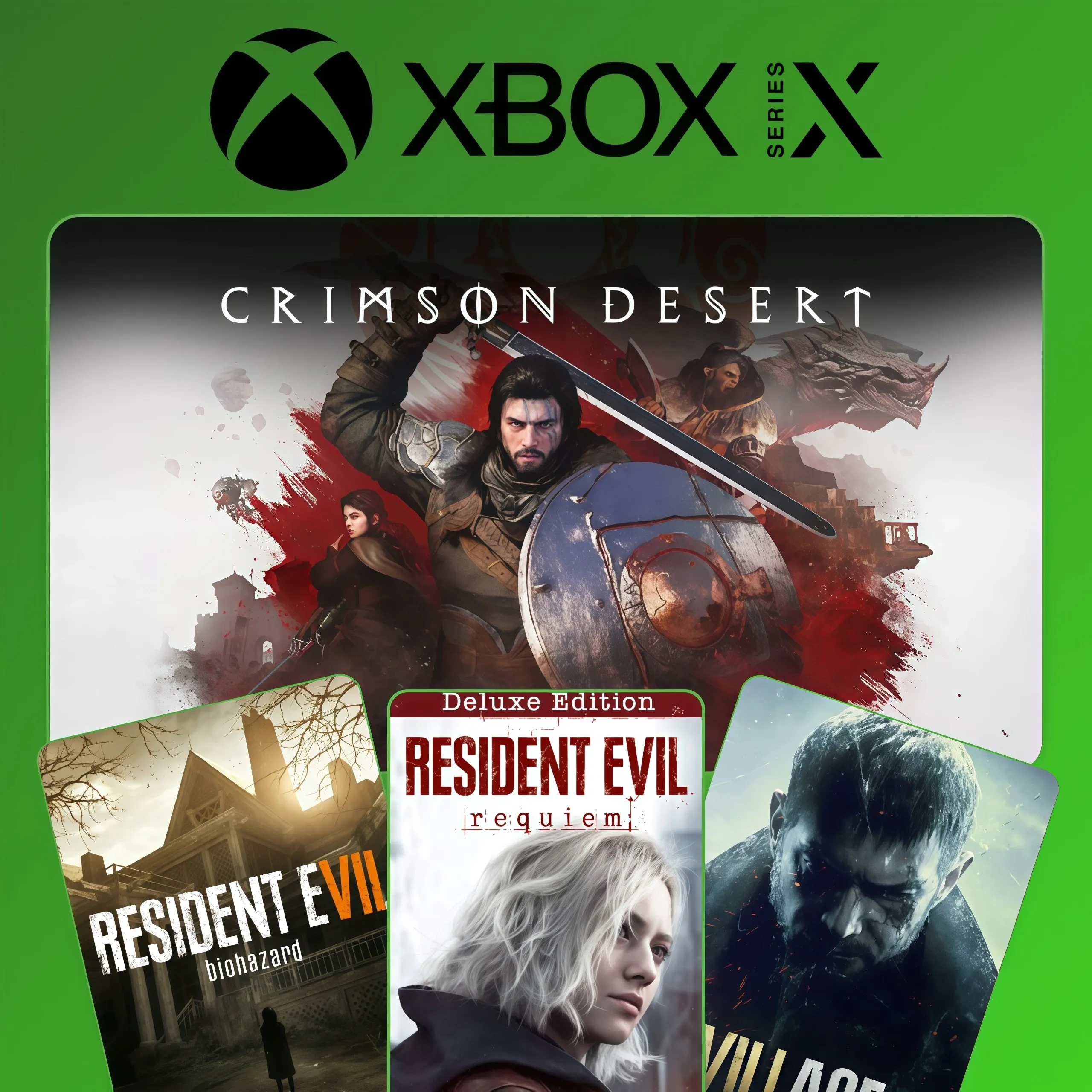 CRIMSON DESERT DELUXE + RESIDENT EVIL REQUIEM + RE 7 + RE VILLAGE | XBOX АККАУНТ