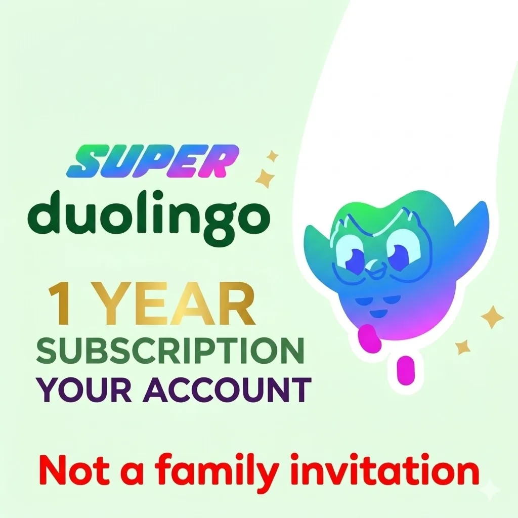 Duolingo Super 1 Год Подписка на ваш Аккаунт