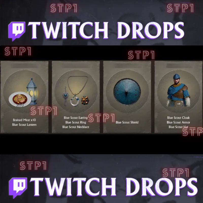 Crimson Desert Week#1 18 предметов Blue Scout Bundle Все Twitch Drops