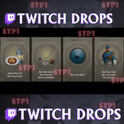 Crimson Desert Week#1+2 21 предметов Blue Scout Bundle Все Twitch Drops