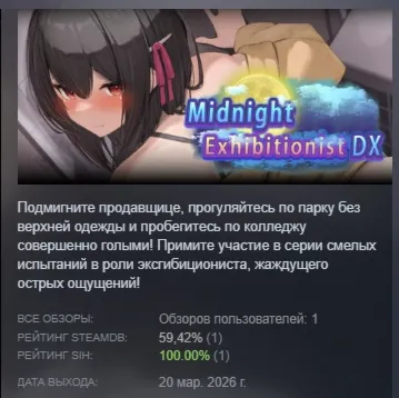 Midnight Exhibitionist DX Edition АВТОДОСТАВКА STEAM РОССИЯ