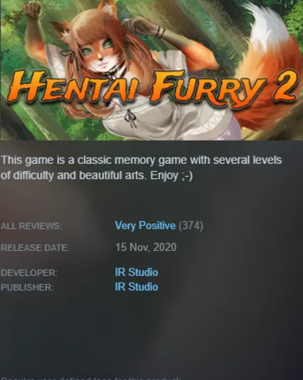 STEAM KEY - Hentai Furry 2 - [РФ + REGION FREE/GLOBAL] - Автодоставка