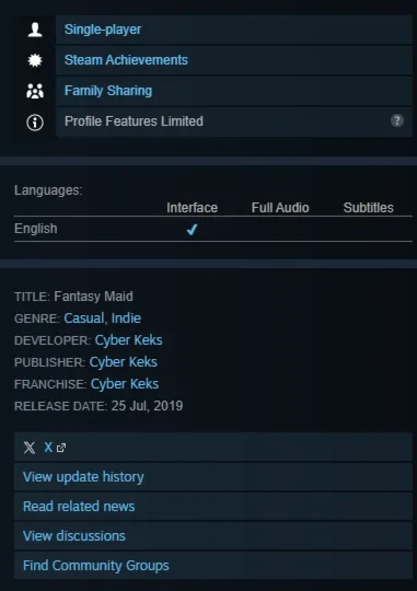 STEAM KEY - Fantasy Maid (18+) - [РФ + REGION FREE/GLOBAL] - Автодоставка
