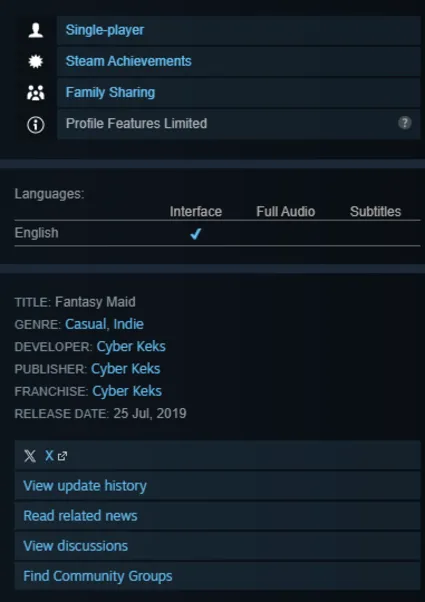 STEAM KEY - Fantasy Maid (18+) - [РФ + REGION FREE/GLOBAL] - Автодоставка