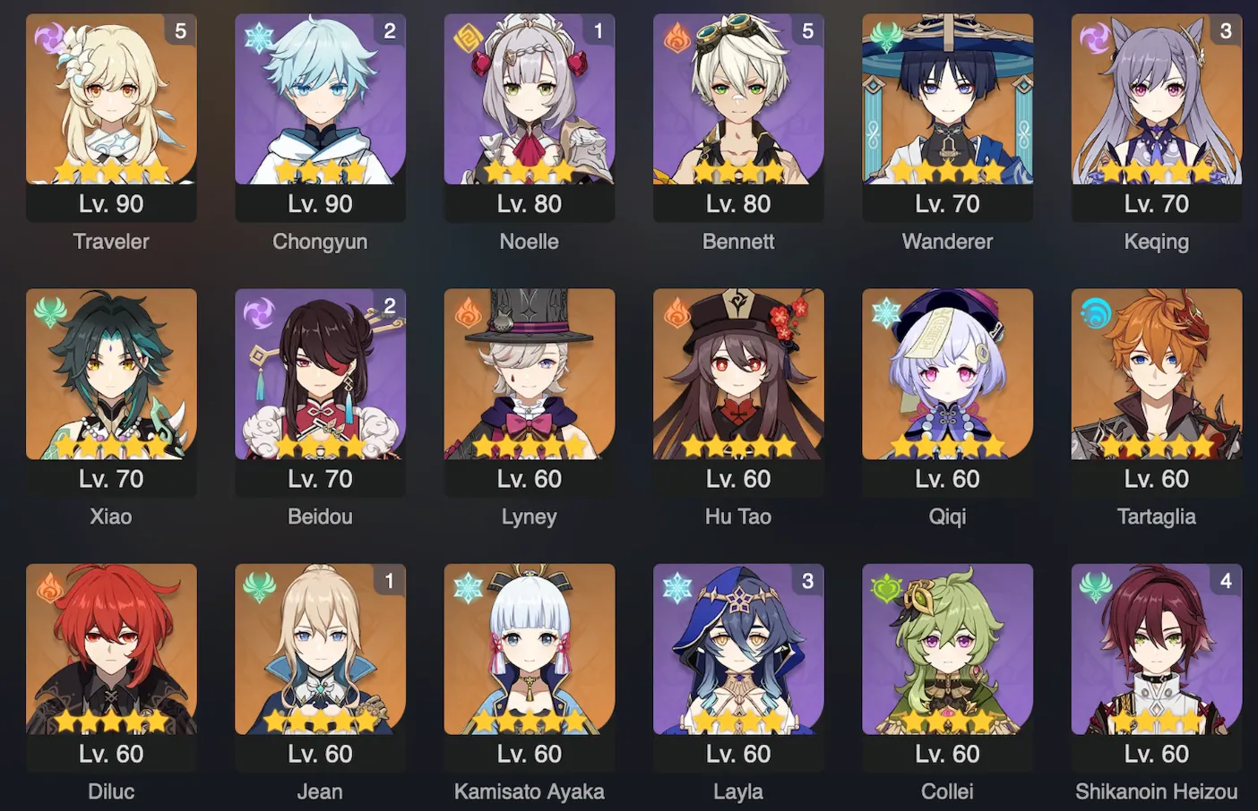 [2в1] GENSHIN IMPACT + Honkai: Star Rail | 55 АР | 45 ПЕРСОНАЖЕЙ | 11 ЛЕГЕНДАРНЫХ