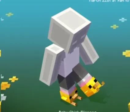 Код для тапок «Маленький цыпленок» JAVA  BEDROCK 24/7