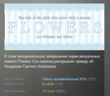 Flowers -Le volume sur hiver- АВТОДОСТАВКА STEAM РОССИЯ