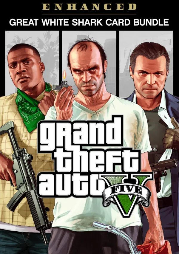 Grand Theft Auto V Enhanced & Great White Shark Card Bundle (Rockstar Social Club/RU+