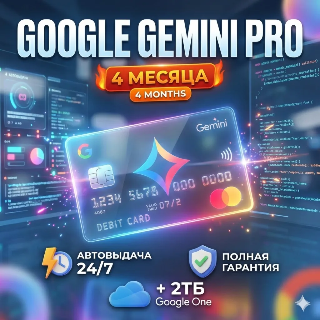 АВТОВЫДАЧА | Google Gemini Pro (Advanced) 4 МЕСЯЦА | АВТОВЫДАЧА 24/7 | ГАРАНТИЯ