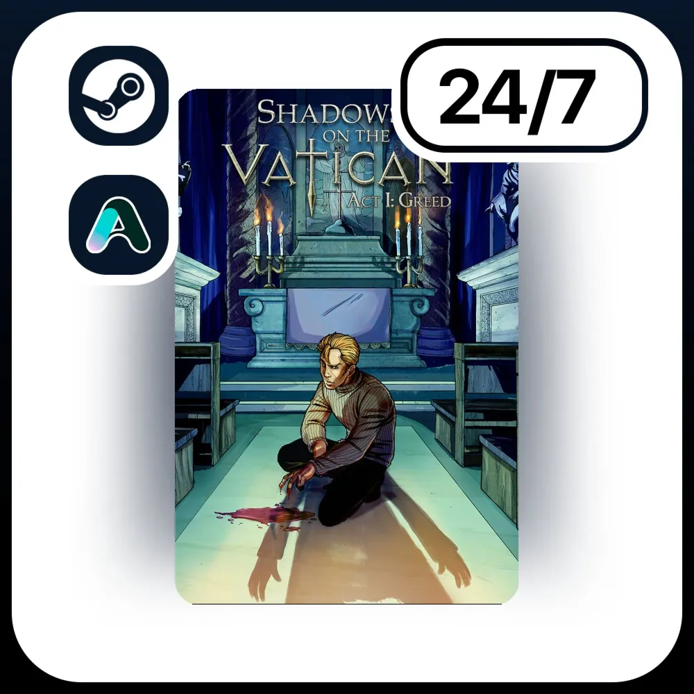 АВТО SHADOWS ON THE VATICAN - ACT I: GREED \ STEAM ПОДАРКОМ ДЛЯ KZ | RU | UA | CIS 24