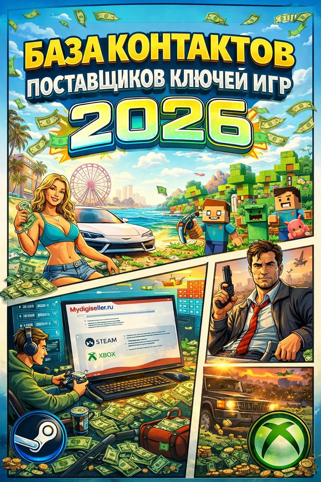 База контактов поставщиков лицензионных Ключей Steam