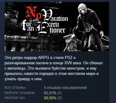 No Vacation for an Executioner АВТОДОСТАВКА STEAM GLOBAL МГНОВЕННО ЛИЦЕНЗИЯ