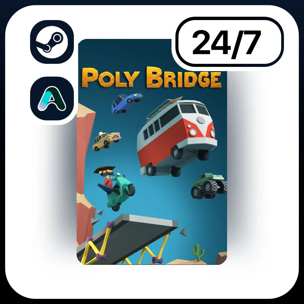 АВТО POLY BRIDGE \ STEAM ПОДАРКОМ ДЛЯ KZ | RU | UA | CIS 24/7
