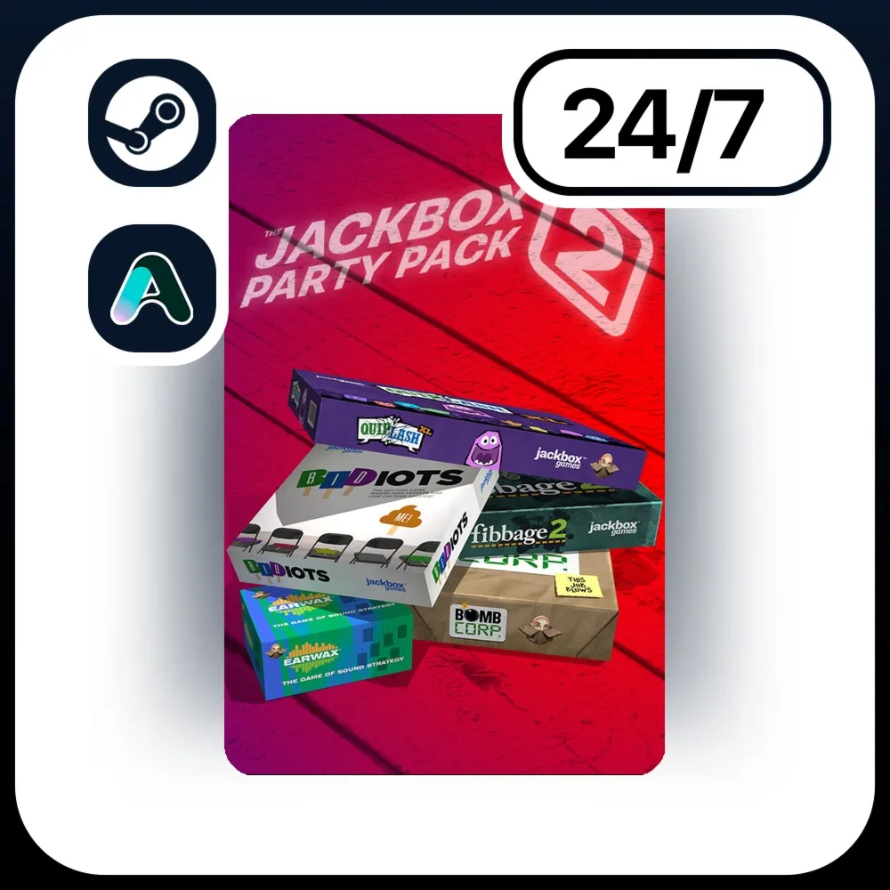 АВТО THE JACKBOX PARTY PACK 2 \ STEAM ПОДАРКОМ ДЛЯ KZ | RU | UA | CIS 24/7