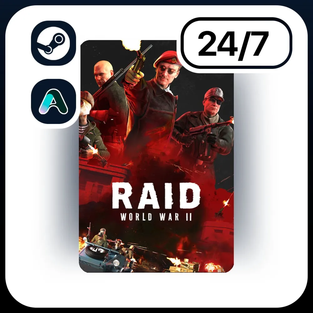 АВТО RAID: WORLD WAR II \ STEAM ПОДАРКОМ ДЛЯ KZ | RU | UA | CIS 24/7