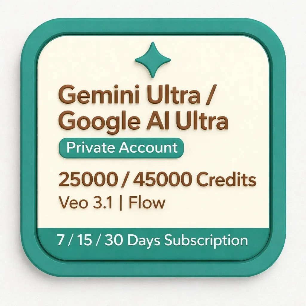 Gemini Ultra Личный аккаунт 25000 Credits  Veo 3.1 | 30 дни
