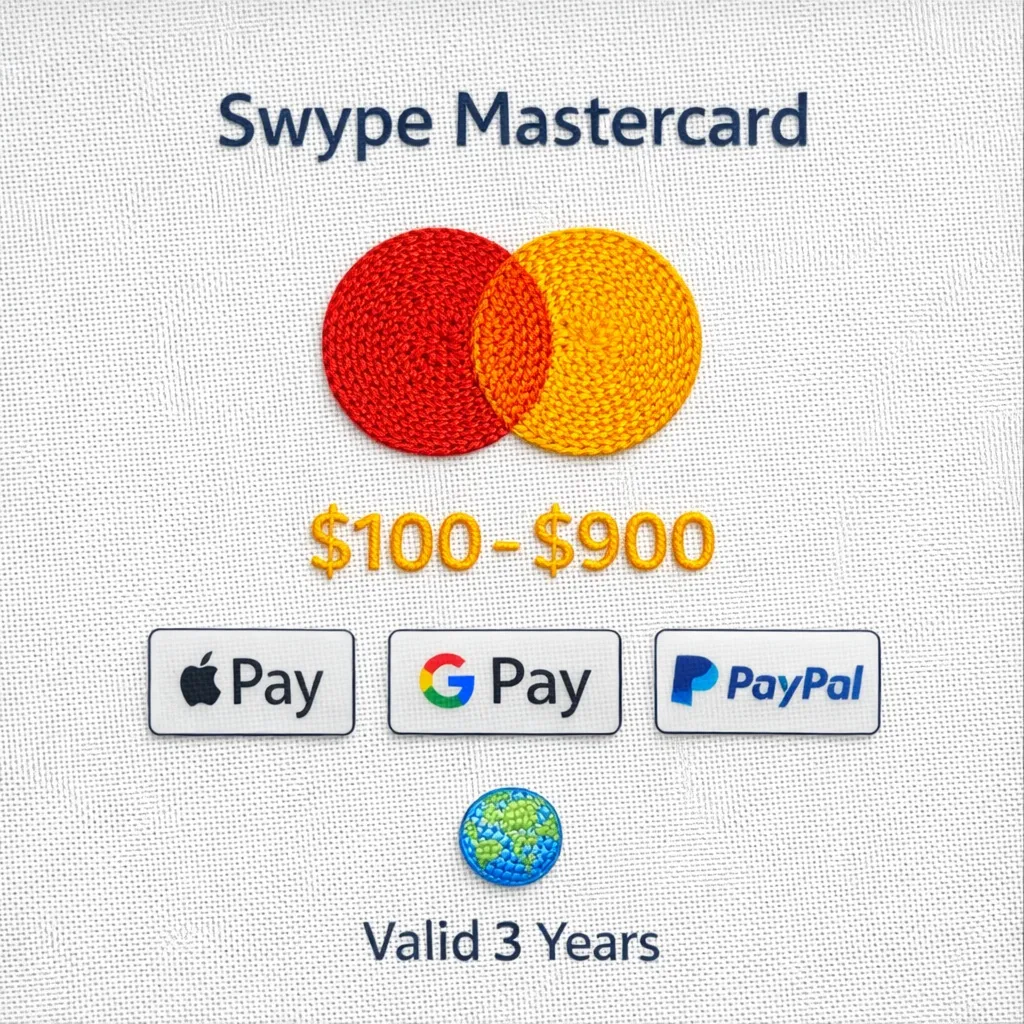  Виртуальная Mastercard Swype | $100–$900 | Apple Pay | PayPal