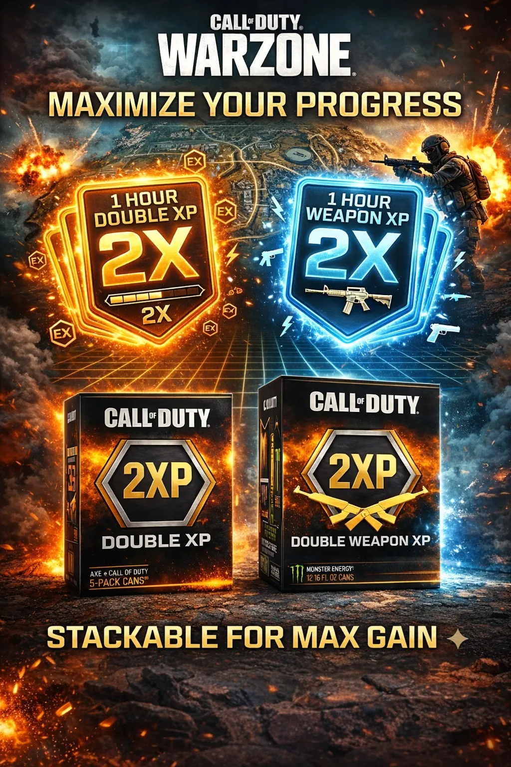 60 MIN DOUBLE XP BO6 / BO7 / Warzone GLOBAL