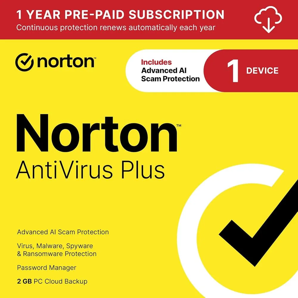 Norton AntiVirus Plus 1 devices / 1 год (Global)