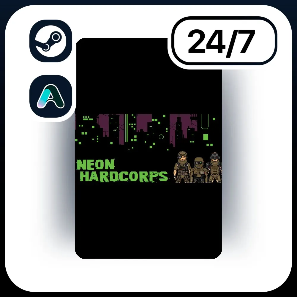 АВТО NEON HARDCORPS \ STEAM ПОДАРКОМ ДЛЯ KZ | RU | UA | CIS 24/7