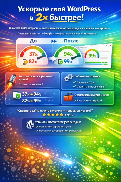 [WP] Seraphinite Акселератор - ускоритель для сайта на WordPress 2.28.18