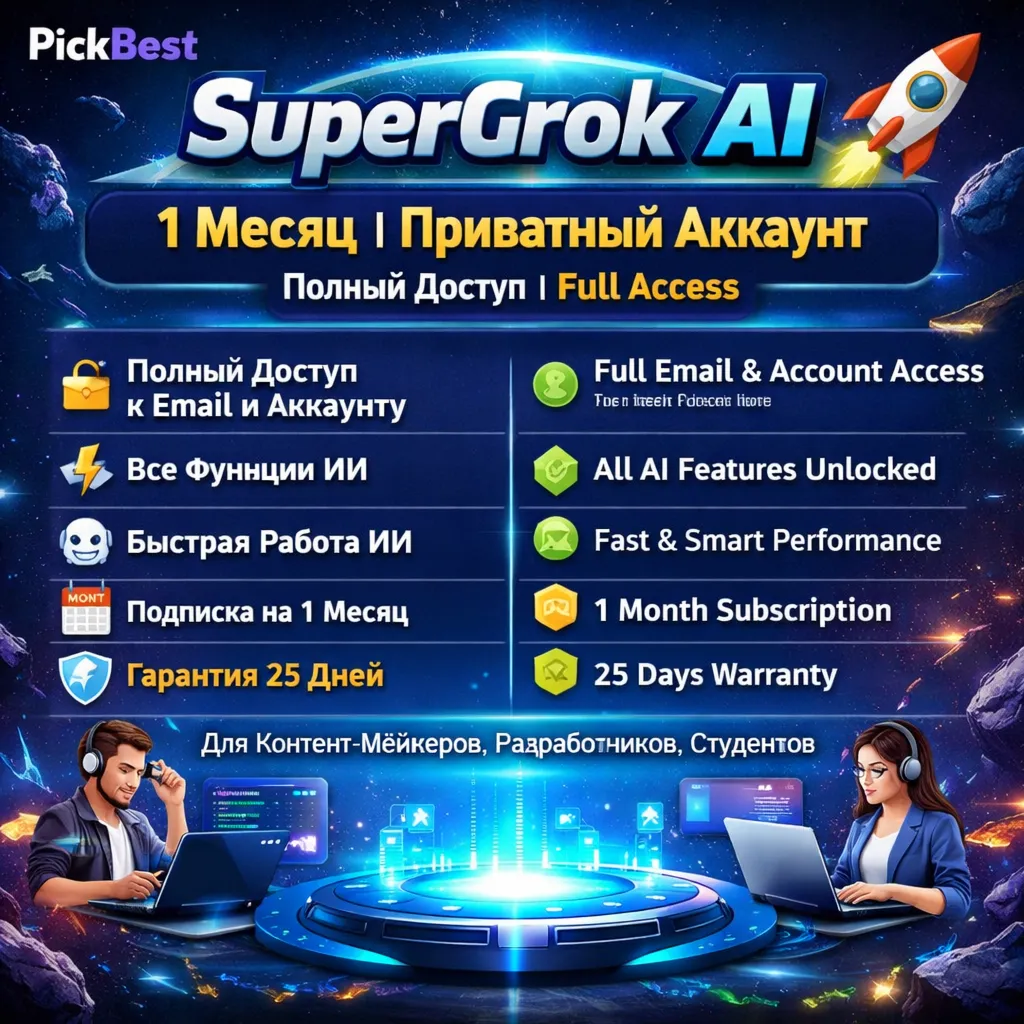 SuperGrok AI | 1 месяц | Личный аккаунт | Полный доступ |