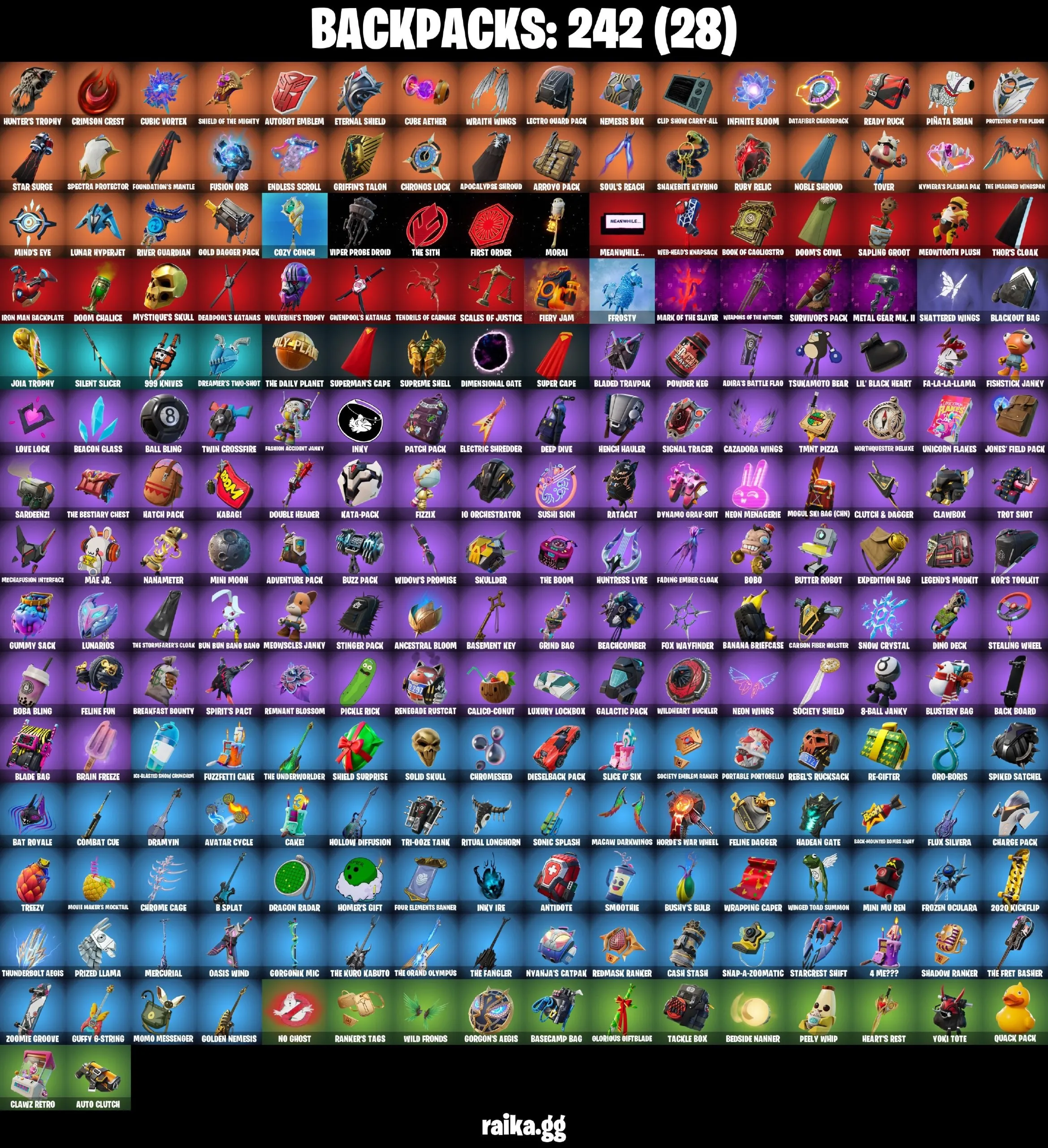 [PC/PSN/XBOX] 189 skins | Gold Midas | Gold Brutus | Gold Meowscles | Harbinger Armor