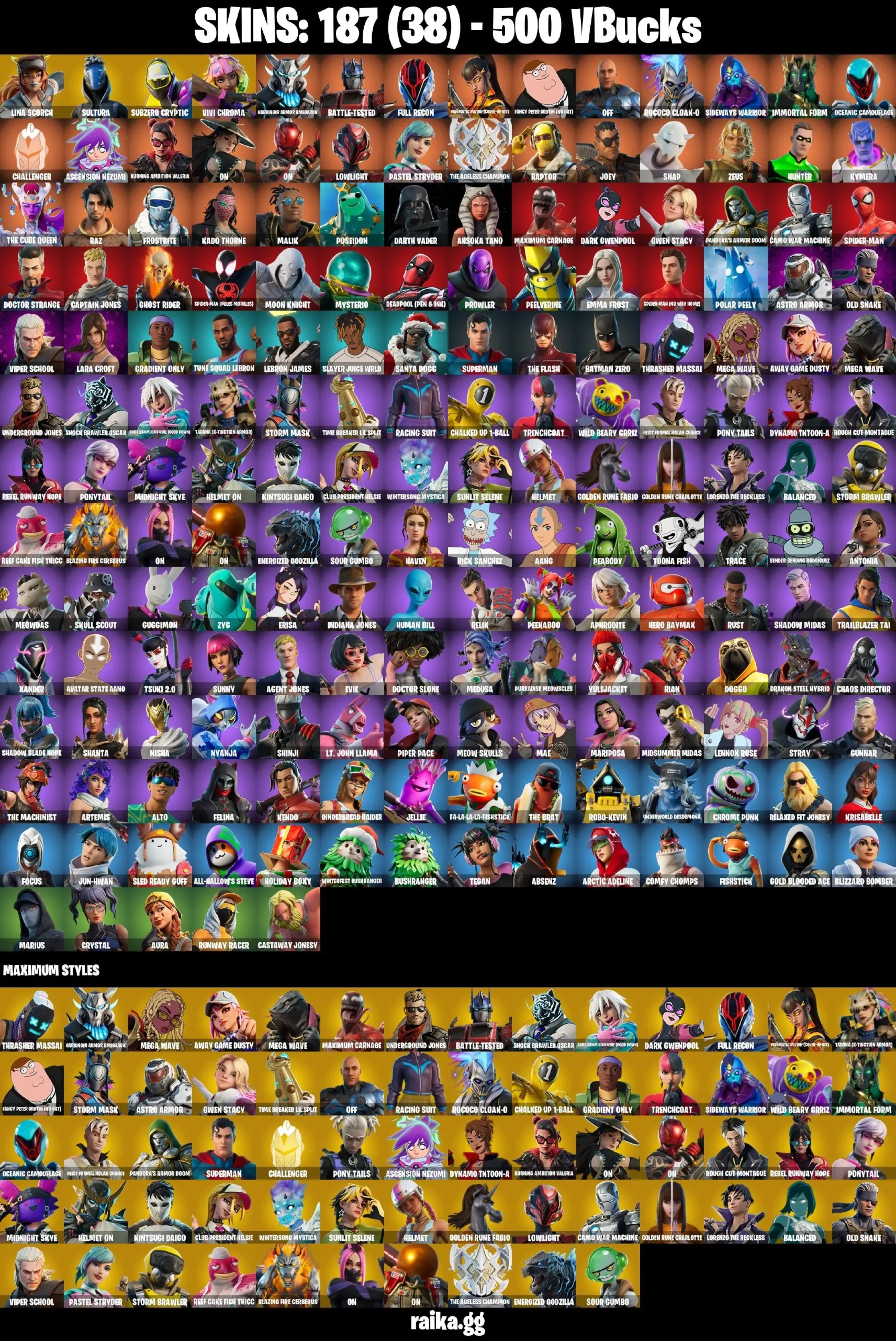 [PC/PSN/NIN] 187 skins | Lina Scorch | Sultura | Subzero Cryptic | Vivi Chroma | Harb