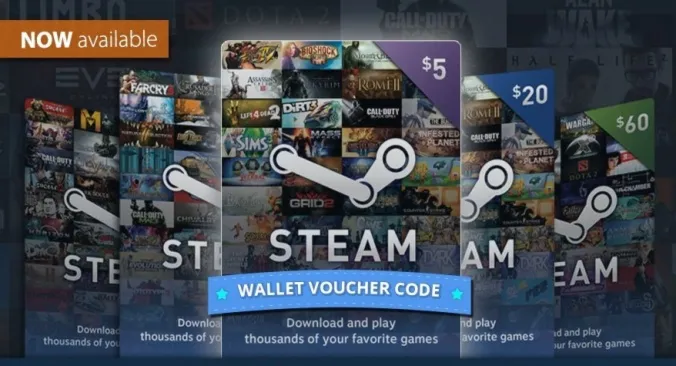 STEAM WALLET GIFT CARD 0.3-50 EUR EUROPE CODE