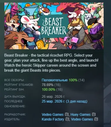 Beast Breaker АВТОДОСТАВКА STEAM РОССИЯ
