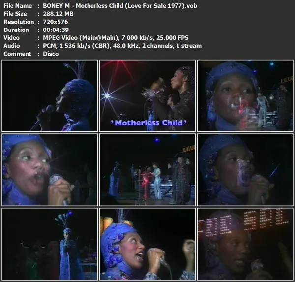 BONEY M - Motherless Child