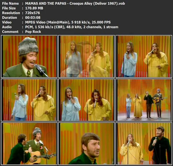 MAMAS AND THE PAPAS - Creeque Alley