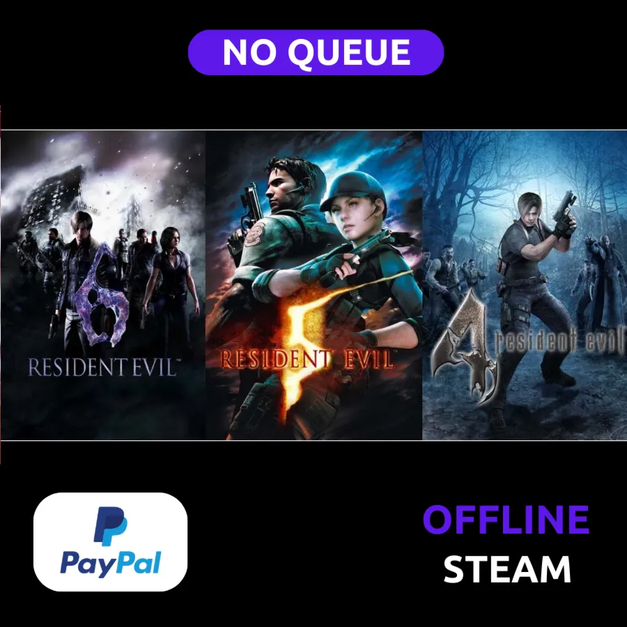Resident Evil 4 + 5 + 6 | STEAM | PAYPAL