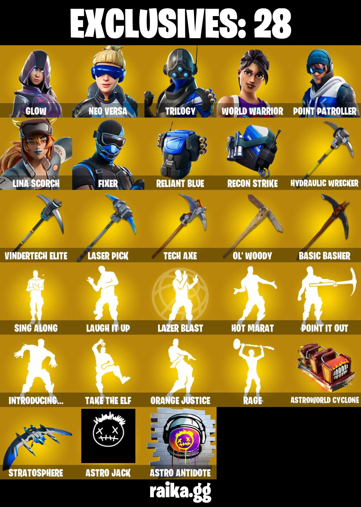 [PC/PSN/XBOX] 101 skins | Glow | Neo Versa | Trilogy | World Warrior | Point Patrolle