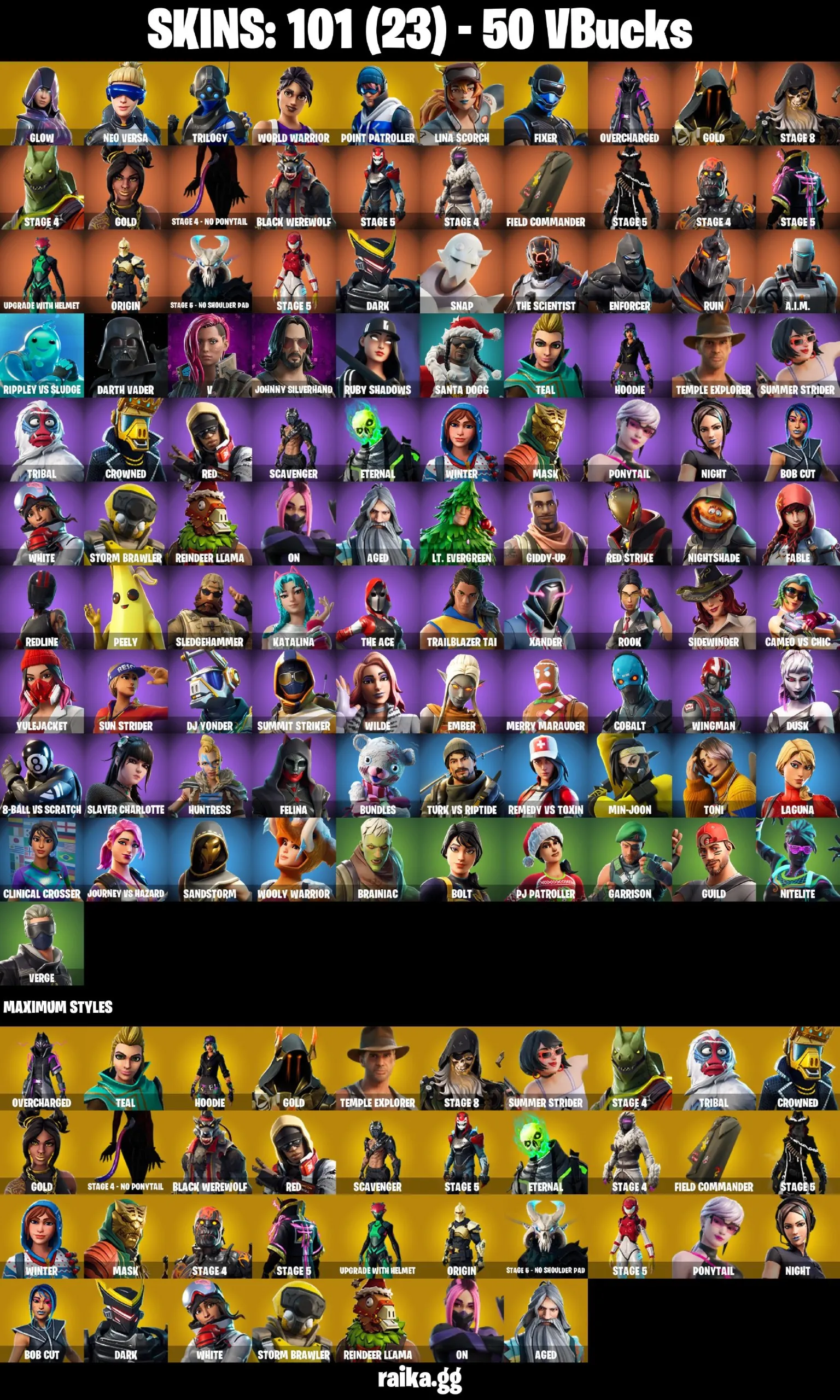 [PC/PSN/XBOX] 101 skins | Glow | Neo Versa | Trilogy | World Warrior | Point Patrolle