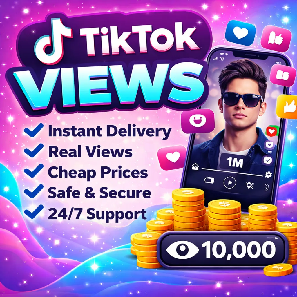 Просмотры TikTok  Мгновенная доставка  Реальные просмотры  Дешево 