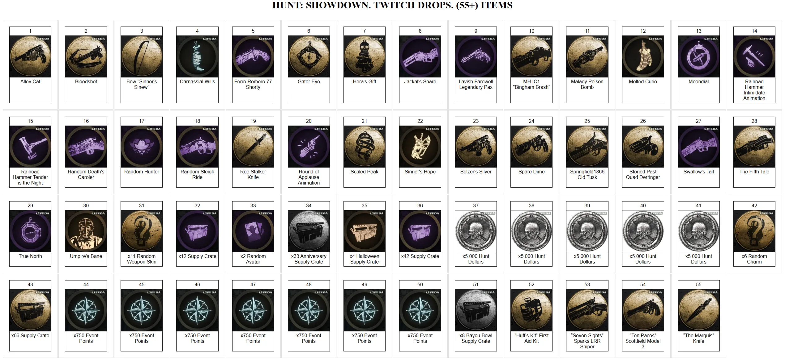 HUNT: SHOWDOWN 1896【ТВИЧ ДРОПЫ】230+ ПРЕДМЕТОВ | ОХОТНИКИ