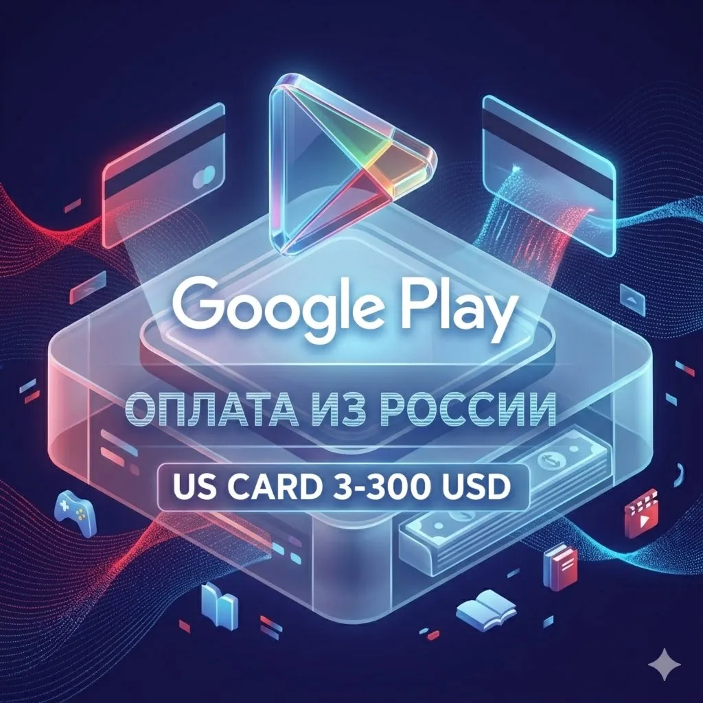 Оплата через Google Play из России, карты США — от 3 до 300 долларов США, игры и прил